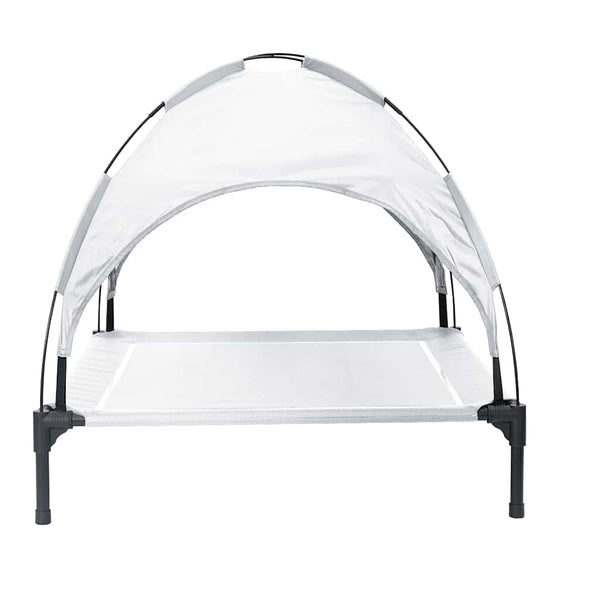 Hundebett Stahl Silber Grau 90x81cm