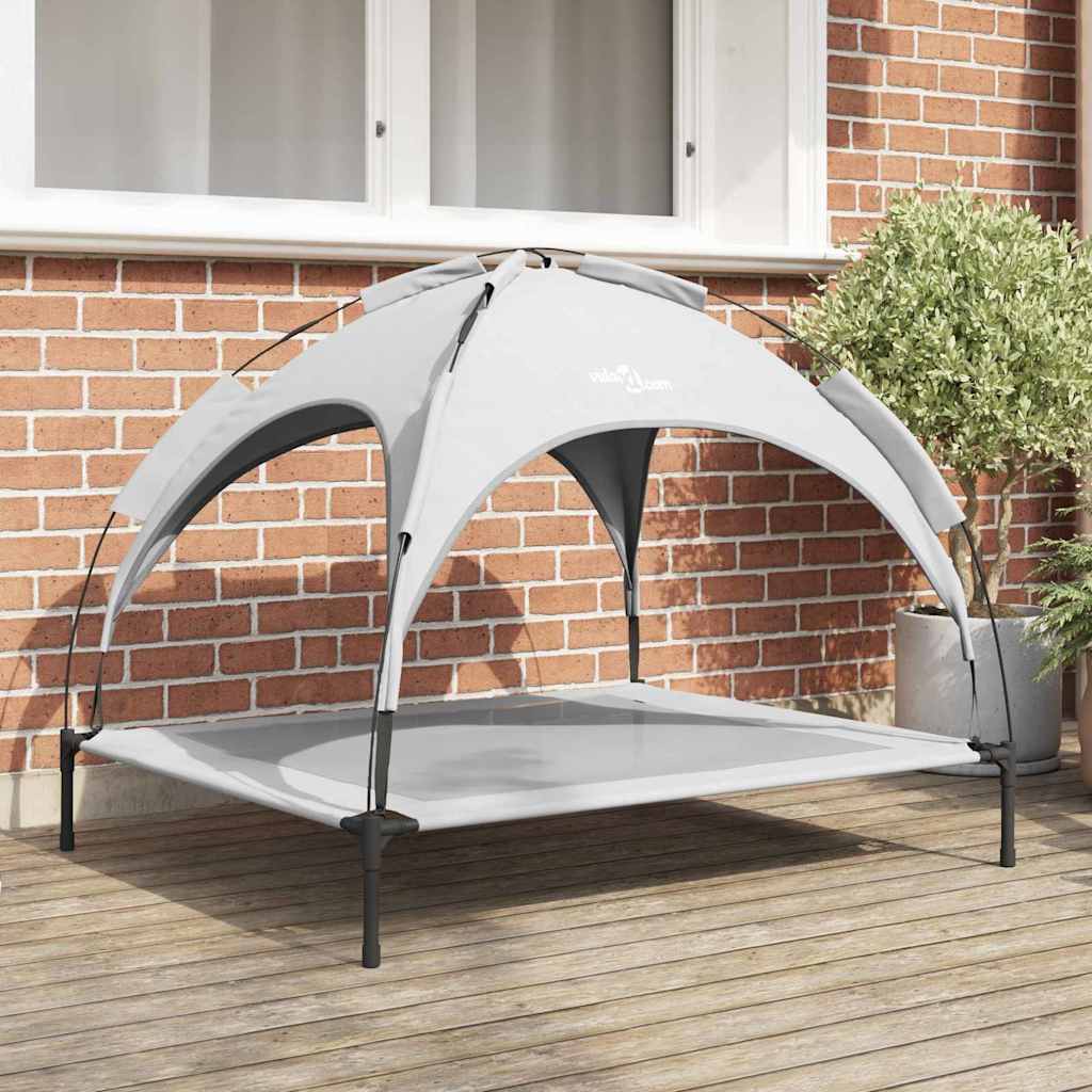 Hundebett Silber Grau Stahl