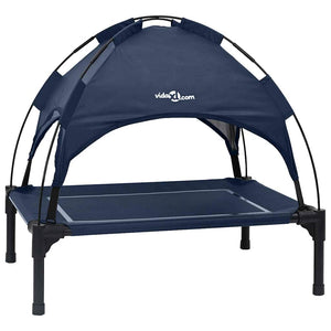 Marineblaues Hundebett Stahl 63x49,5x60cm