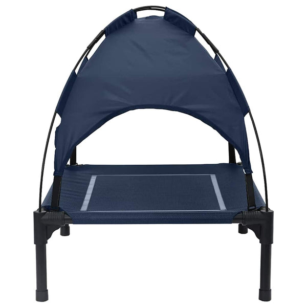 Marineblaues Hundebett Stahl 63x49,5x60cm