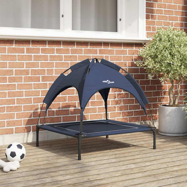 Marineblaues Hundebett Stahl 71x64x71cm
