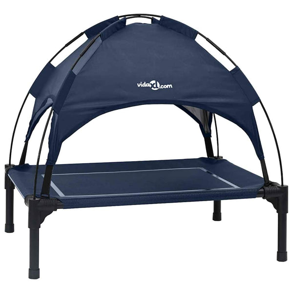 Marineblaues Hundebett Stahl 71x64x71cm