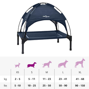 Marineblaues Hundebett Stahl 71x64x71cm