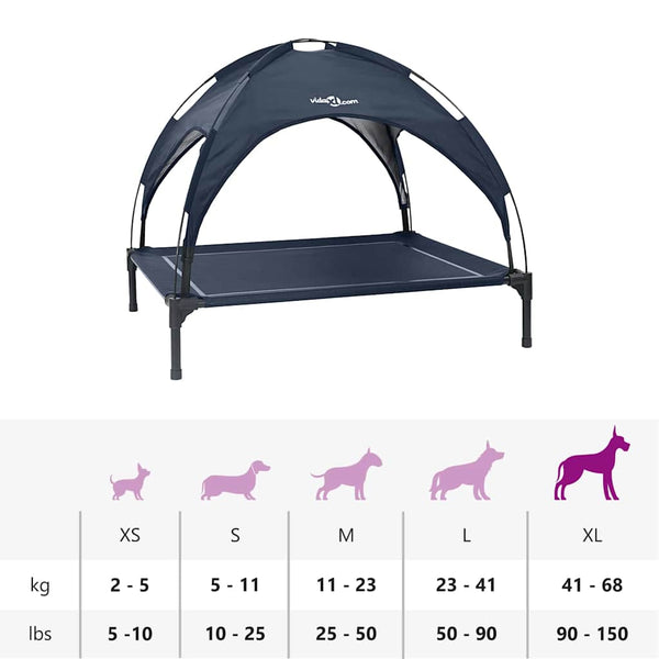 Marineblaues Hundebett 104 cm