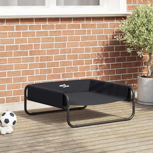 Schwarzes Hundebett 75x75 cm