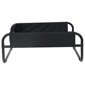 Schwarzes Hundebett 75x75 cm