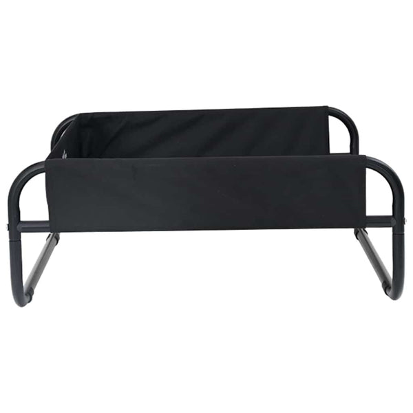 Schwarzes Hundebett 75x75 cm