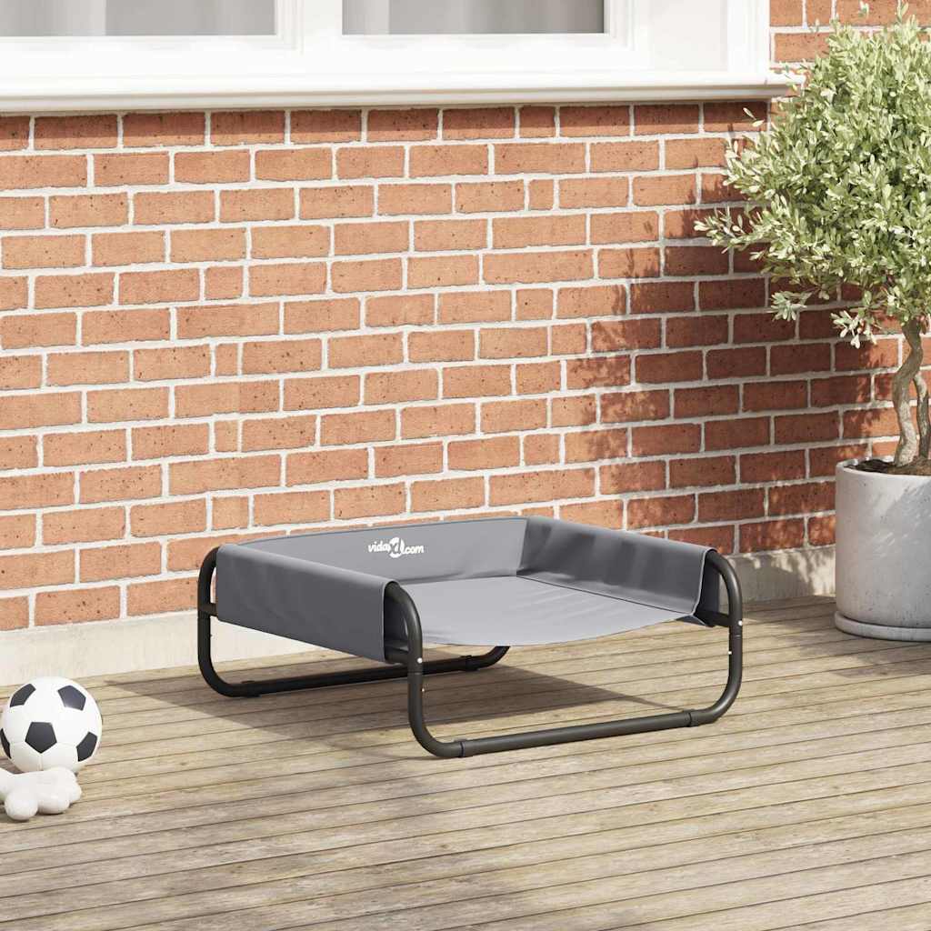 Hundebett Hellgrau Stahl 57x57 cm