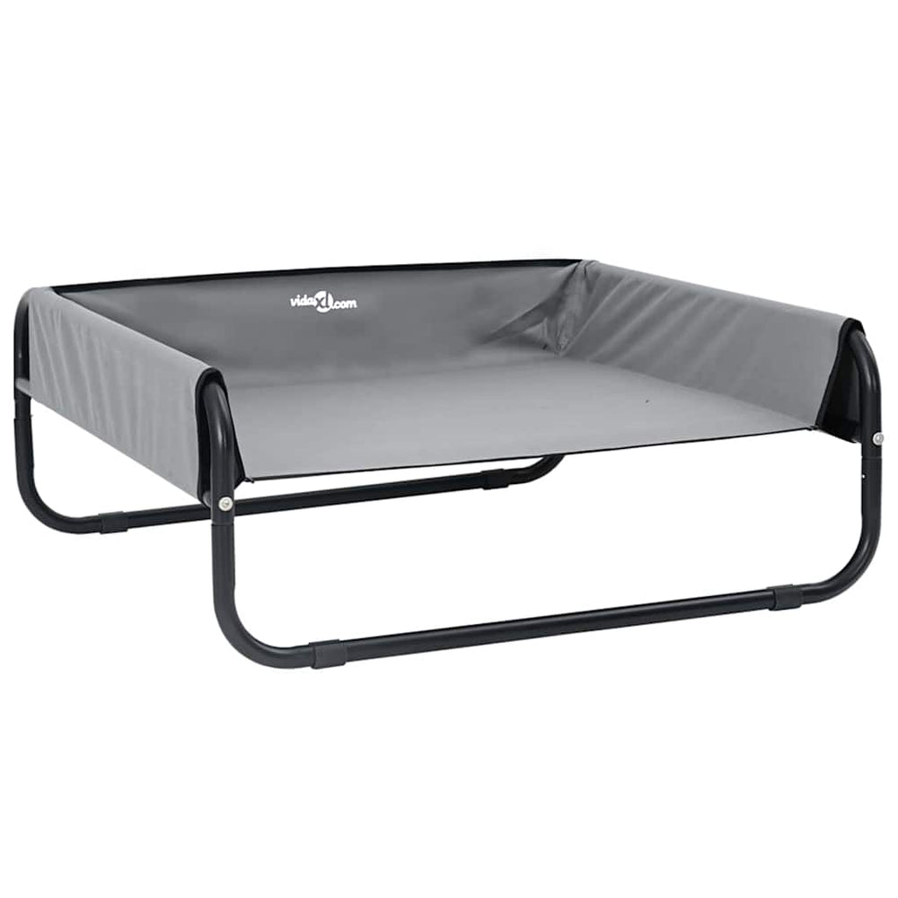 Hundebett Hellgrau 75x75 cm Stahl