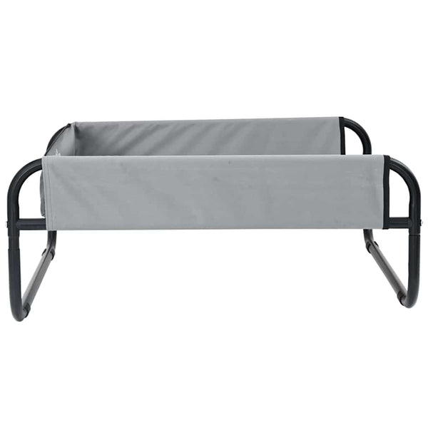 Hundebett Hellgrau 75x75 cm Stahl