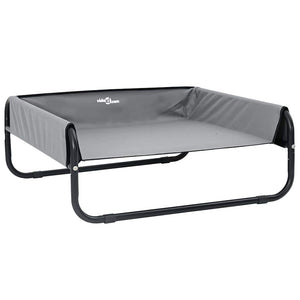 Hundebett Hellgrau Stahl 85x85 cm