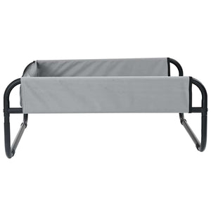 Hundebett Hellgrau Stahl 85x85 cm