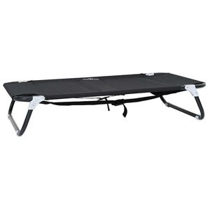 Schwarzes Hundebett 90x55 cm Stahlrahmen