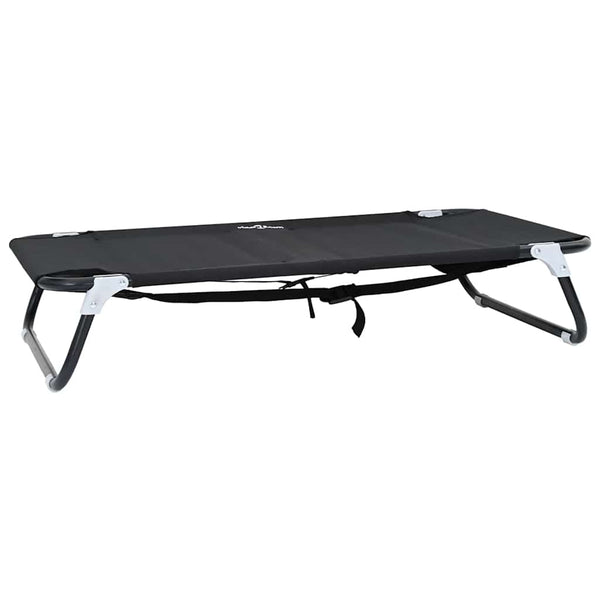 Schwarzes Hundebett 90x55 cm Stahlrahmen
