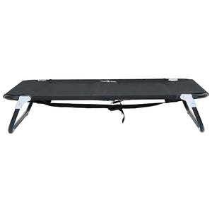 Schwarzes Hundebett 90x55 cm Stahlrahmen