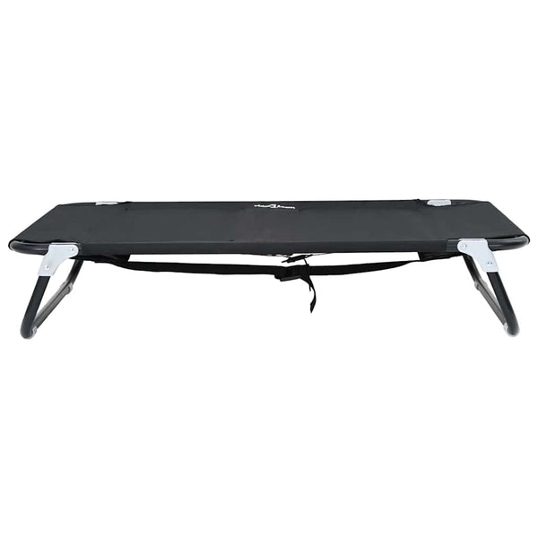 Schwarzes Hundebett 90x55 cm Stahlrahmen