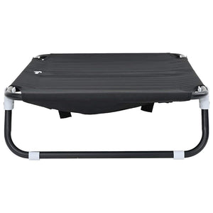 Schwarzes Hundebett 90x55 cm Stahlrahmen