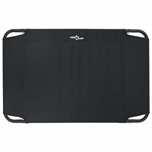 Schwarzes Hundebett 90x55 cm Stahlrahmen