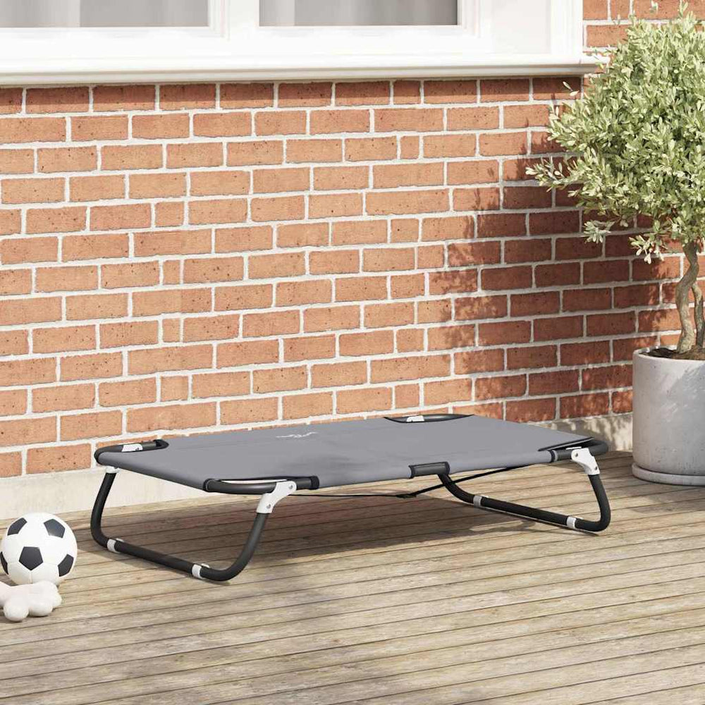 Hundebett Hellgrau Stahl 80x55cm