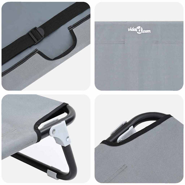 Hundebett Hellgrau 90x55cm Stahlrahmen