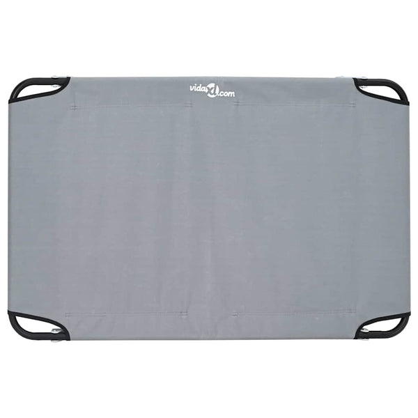 Hundebett Hellgrau 90x55cm Stahlrahmen