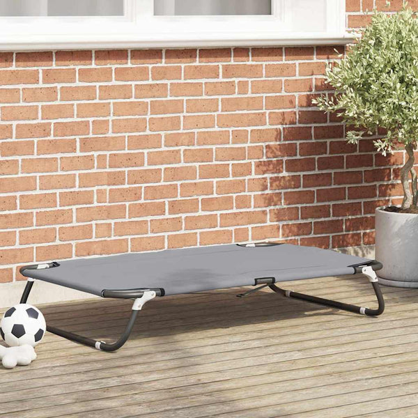 Hundebett Hellgrau Stahl 105x65 cm