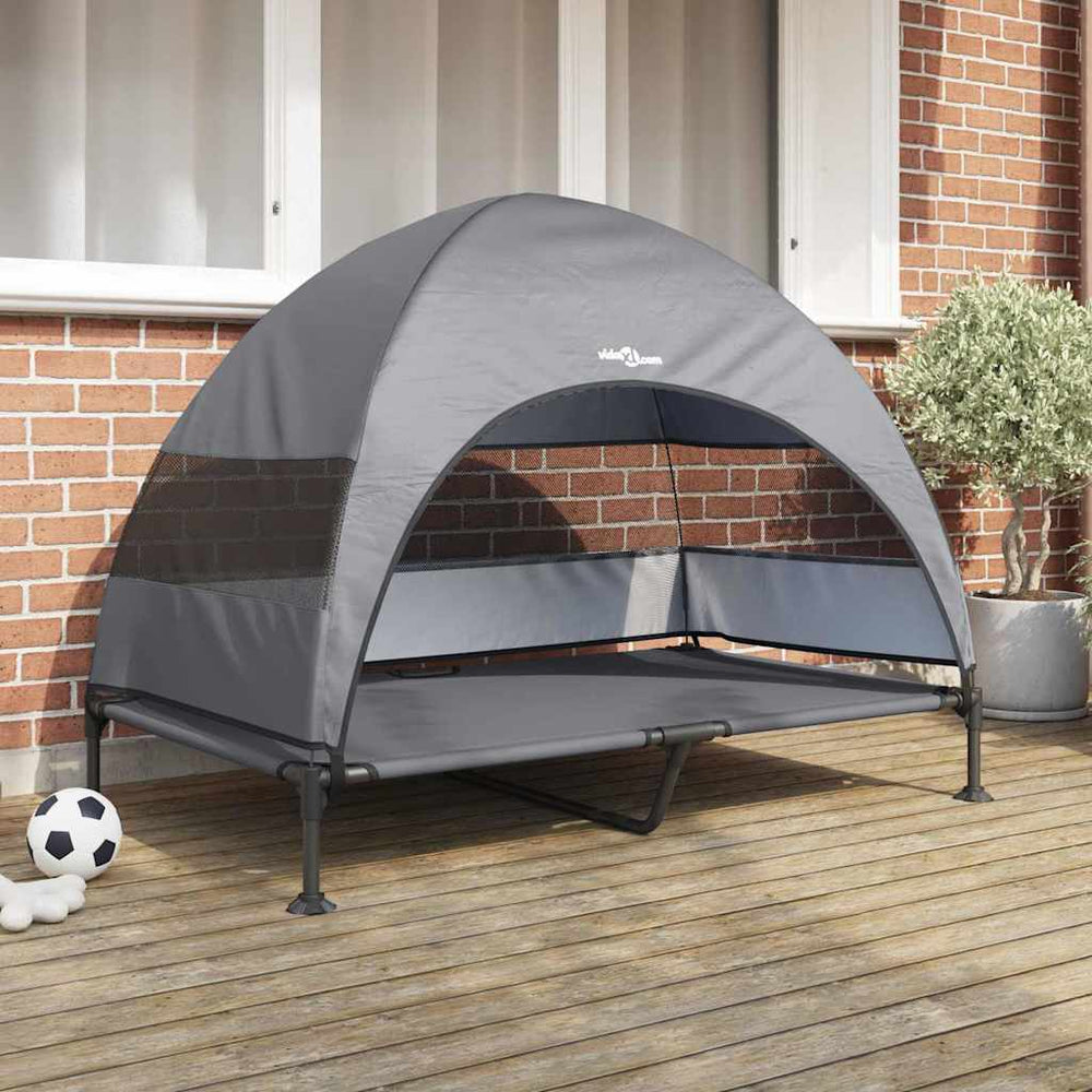 Erhöhtes Hundebett Hellgrau 127cm