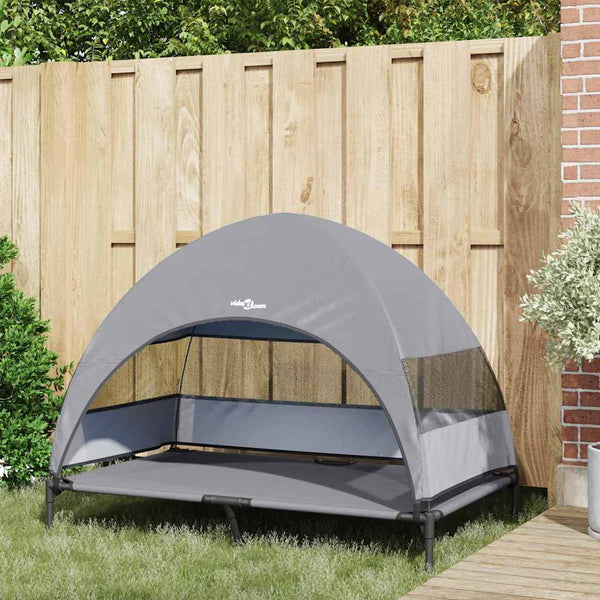 Erhöhtes Hundebett Hellgrau 127cm
