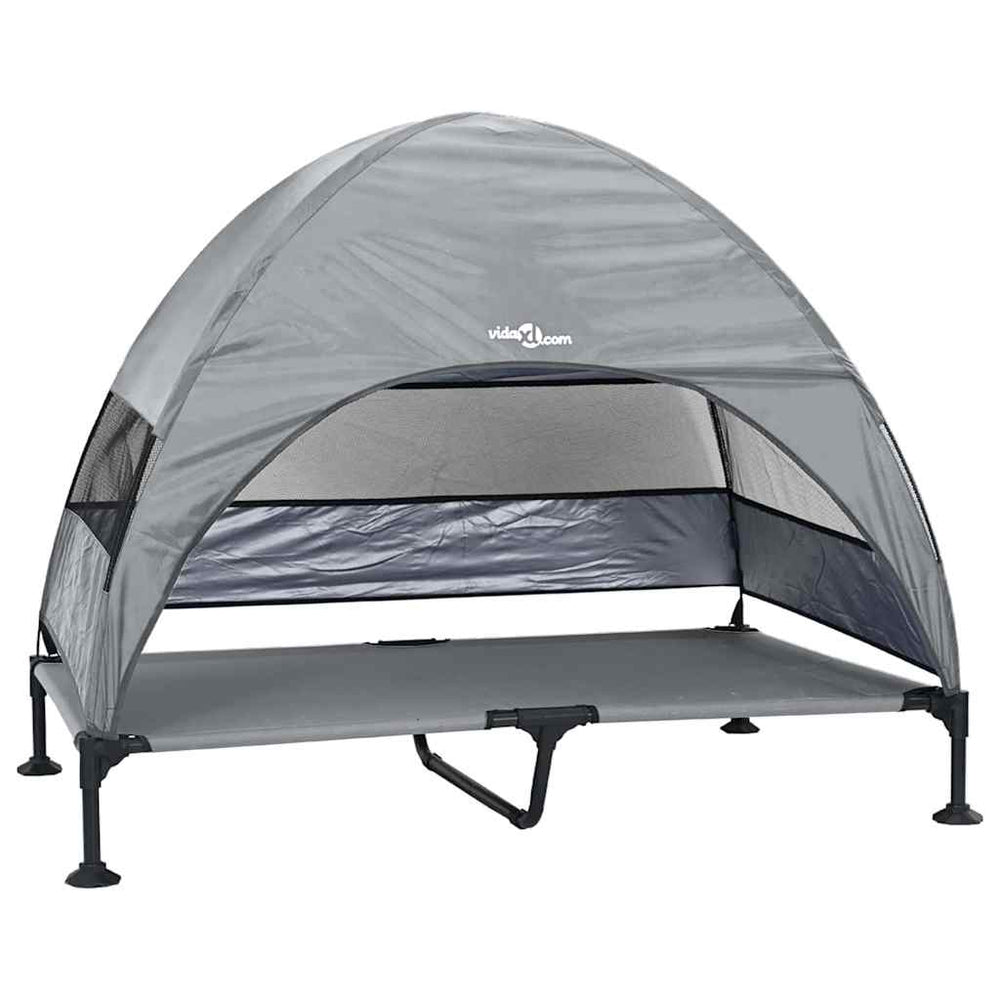 Erhöhtes Hundebett Hellgrau 127cm