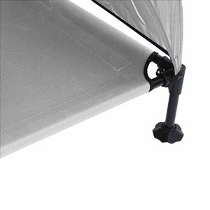 Erhöhtes Hundebett Silber Grau 127cm