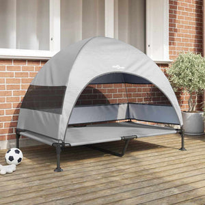 Erhöhtes Hundebett Silber Grau 127cm