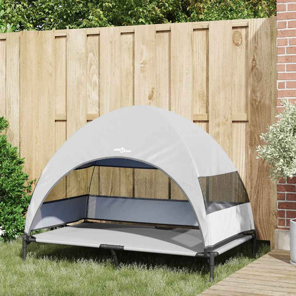 Erhöhtes Hundebett Silber Grau 127cm