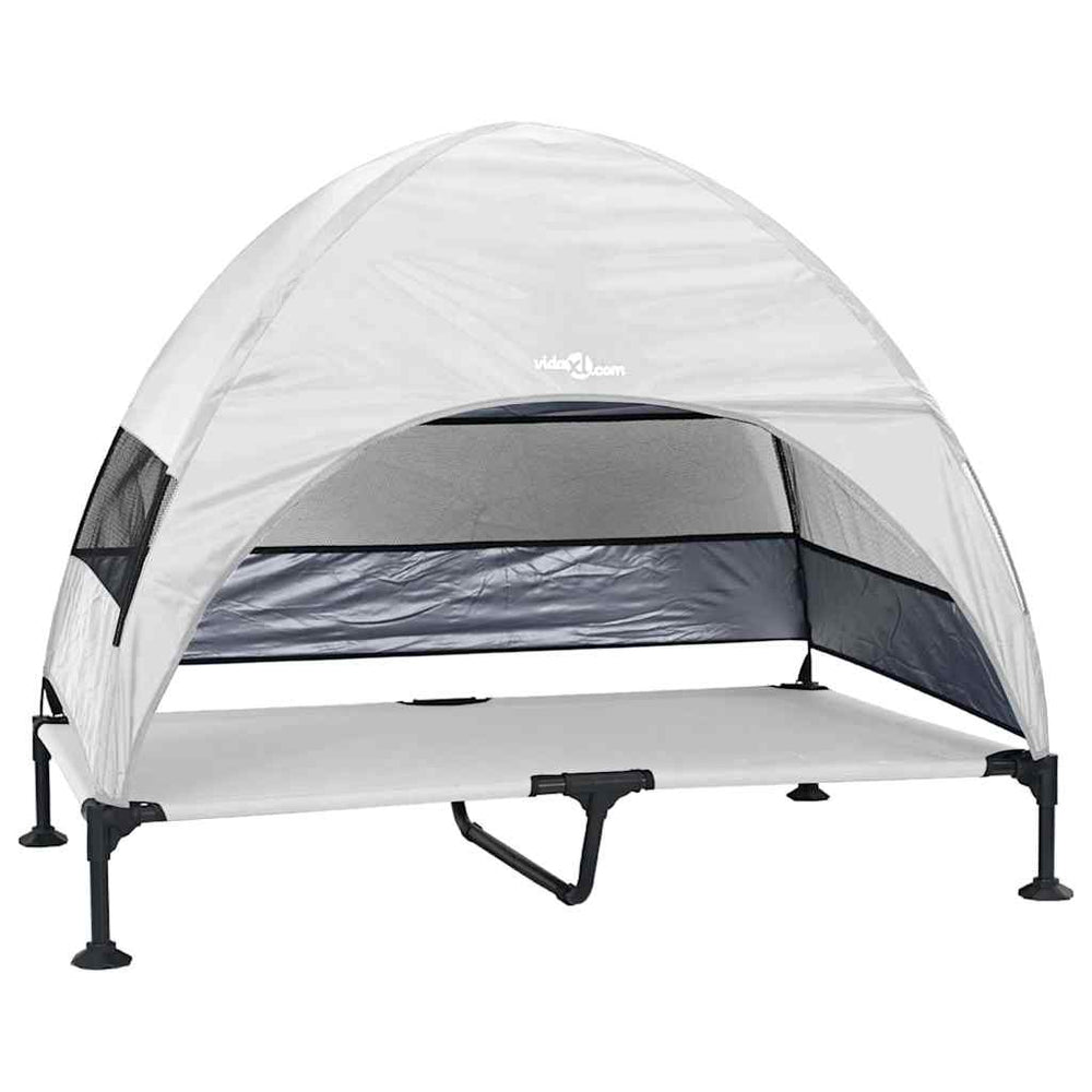 Erhöhtes Hundebett Silber Grau 127cm