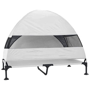Erhöhtes Hundebett Silber Grau 127cm