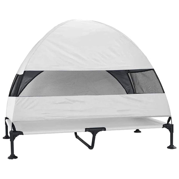Erhöhtes Hundebett Silber Grau 127cm