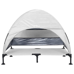 Erhöhtes Hundebett Silber Grau 127cm