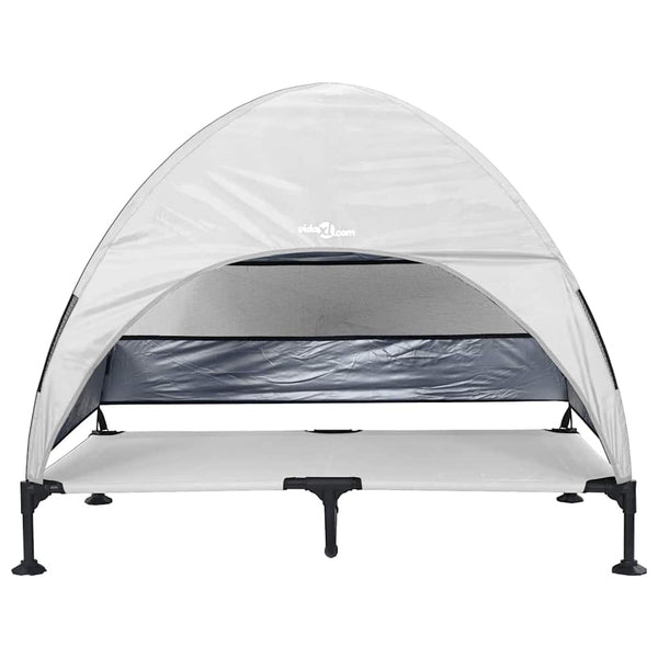 Erhöhtes Hundebett Silber Grau 127cm