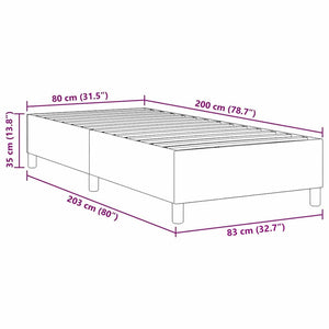 Plattformbettgestell Creme 80x200 cm Cordstoff