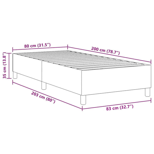 Blaues Plattformbettgestell 80x200 cm Cord
