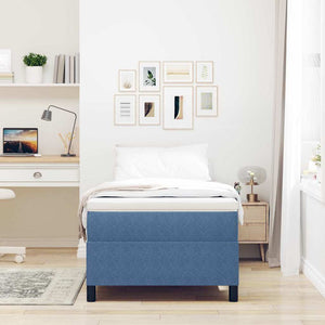 Bettgestell Blau 90x190 cm Cordstoff