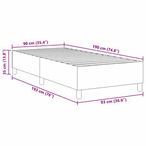 Bettgestell Blau 90x190 cm Cordstoff