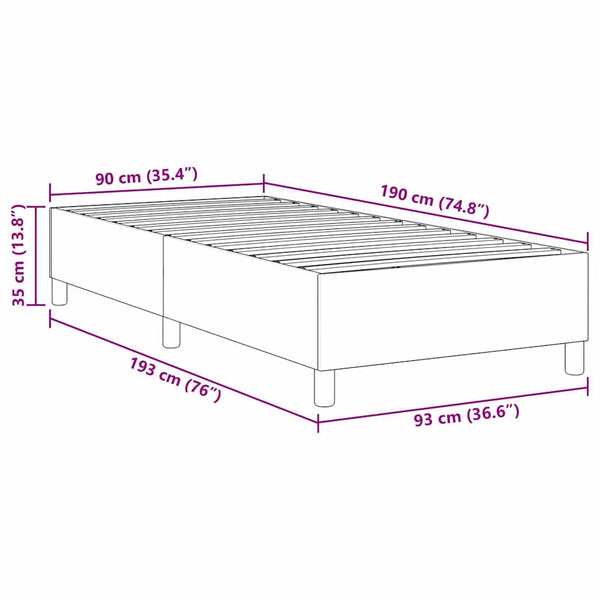 Bettgestell Blau 90x190 cm Cordstoff