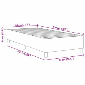 Creme Plattformbett 90x200 cm Cordstoff