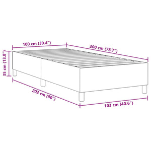 Plattformbettgestell Hellgrau 100x200 cm