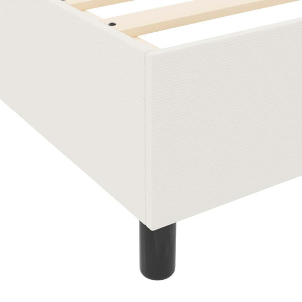 Creme Cord Plattformbett 120x190 cm