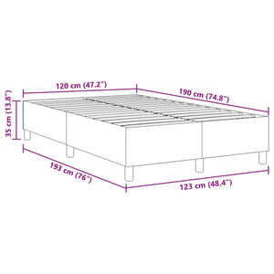 Bettgestell Blau 120x190 cm Cordstoff