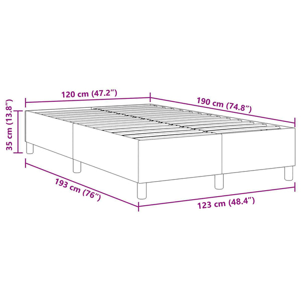 Bettgestell Blau 120x190 cm Cordstoff
