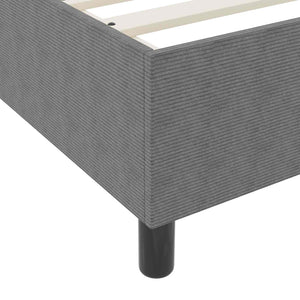 Plattformbettgestell 140x190 cm Hellgrau Cord