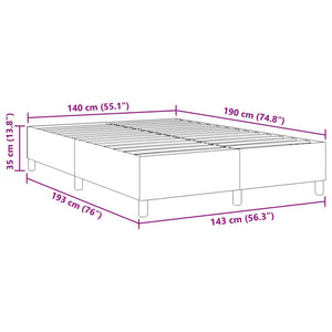 Plattformbettgestell 140x190 cm Hellgrau Cord