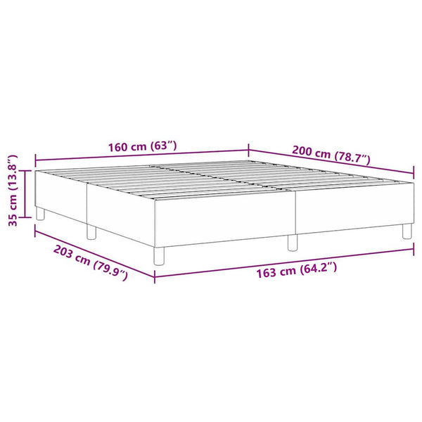 Plattformbettgestell Hellgrau Cord 160x200 cm